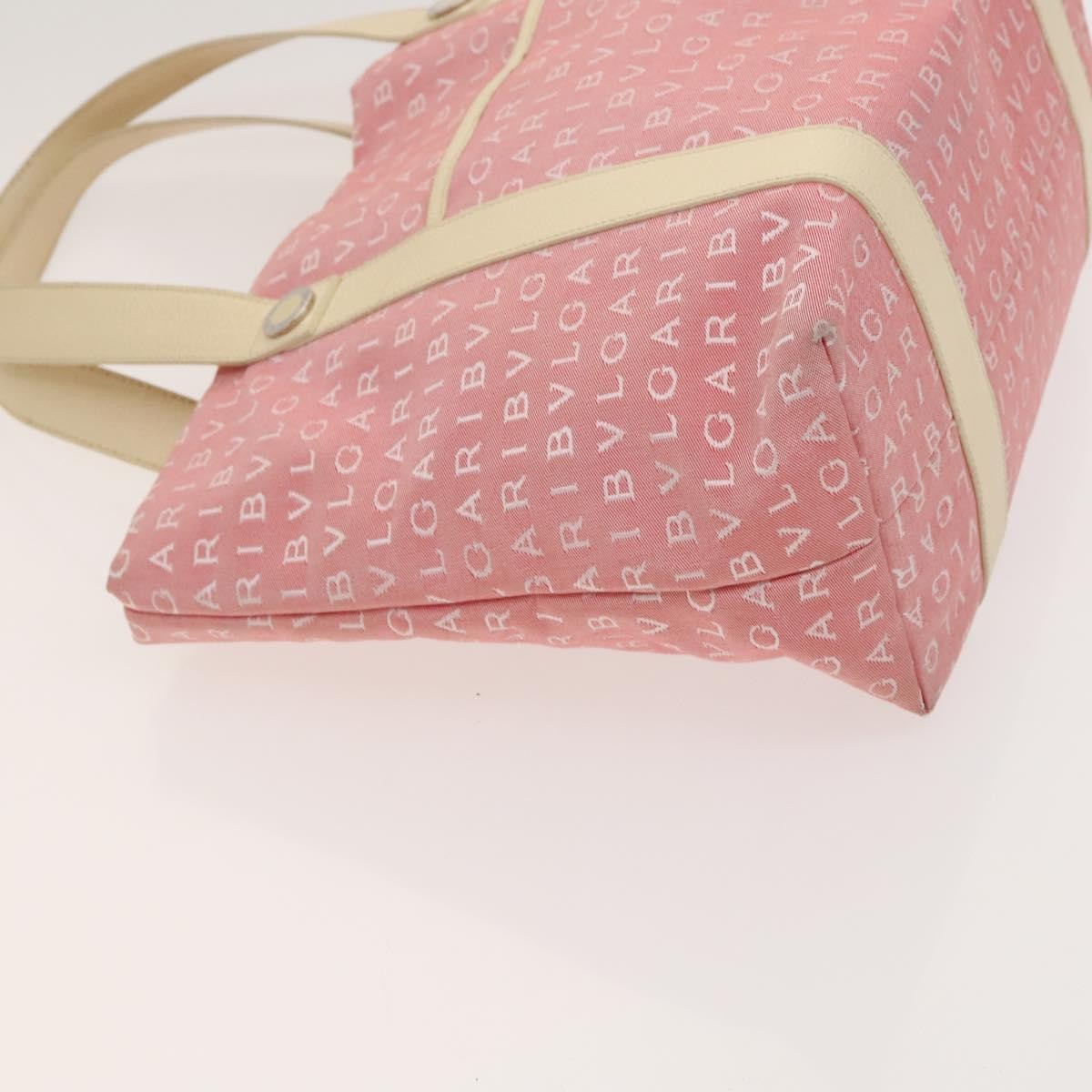 Bvlgari B.Zero1 Logomania Bag Canvas with Leather, PINK, CANVAS, Tote bag