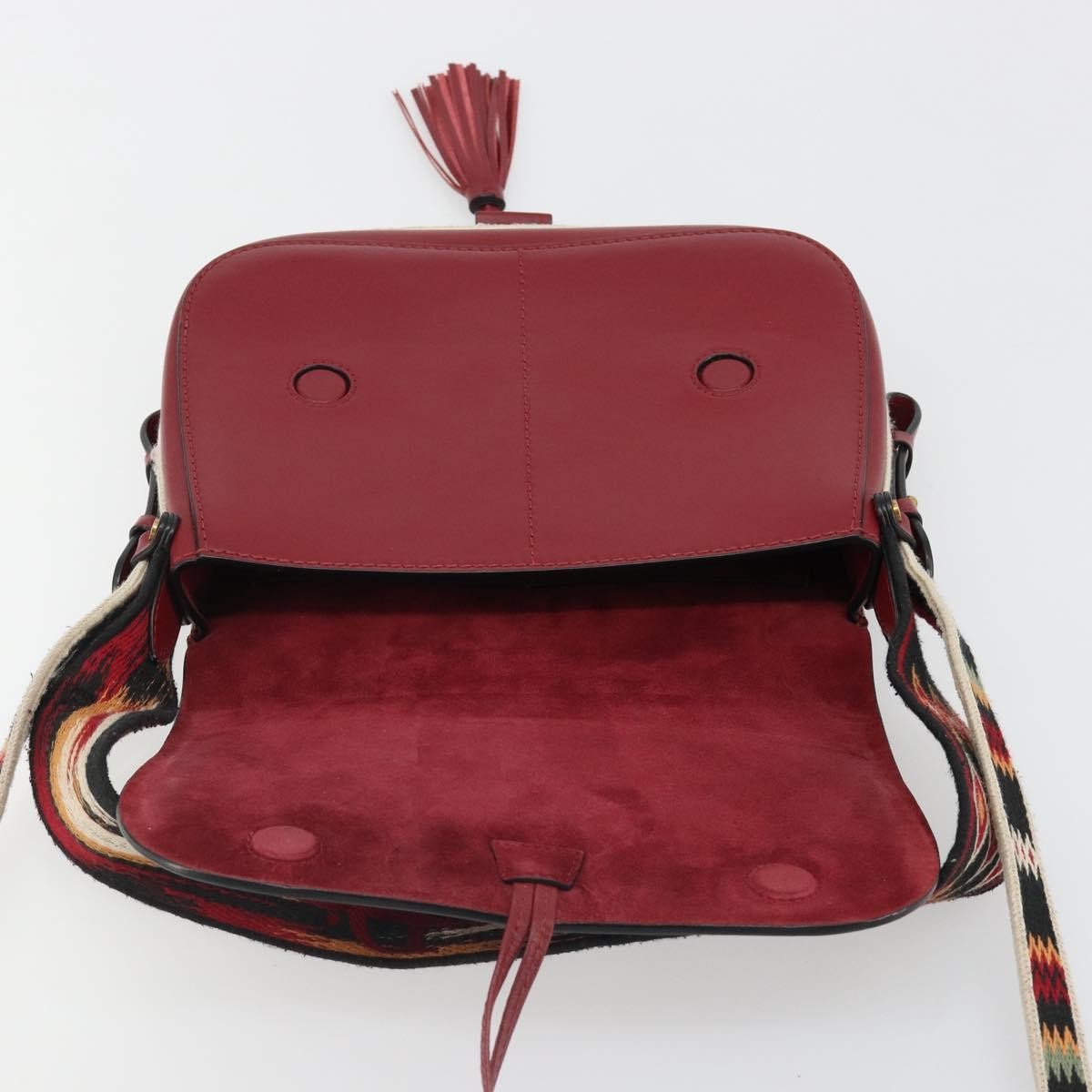 Christian Dior Diorodeo Flap Bag Leather, Red, Leather, Shoulder Bag