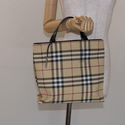 Burberry Nova Check Tote canvas check pattern, BEIGE, CANVAS, Tote bag