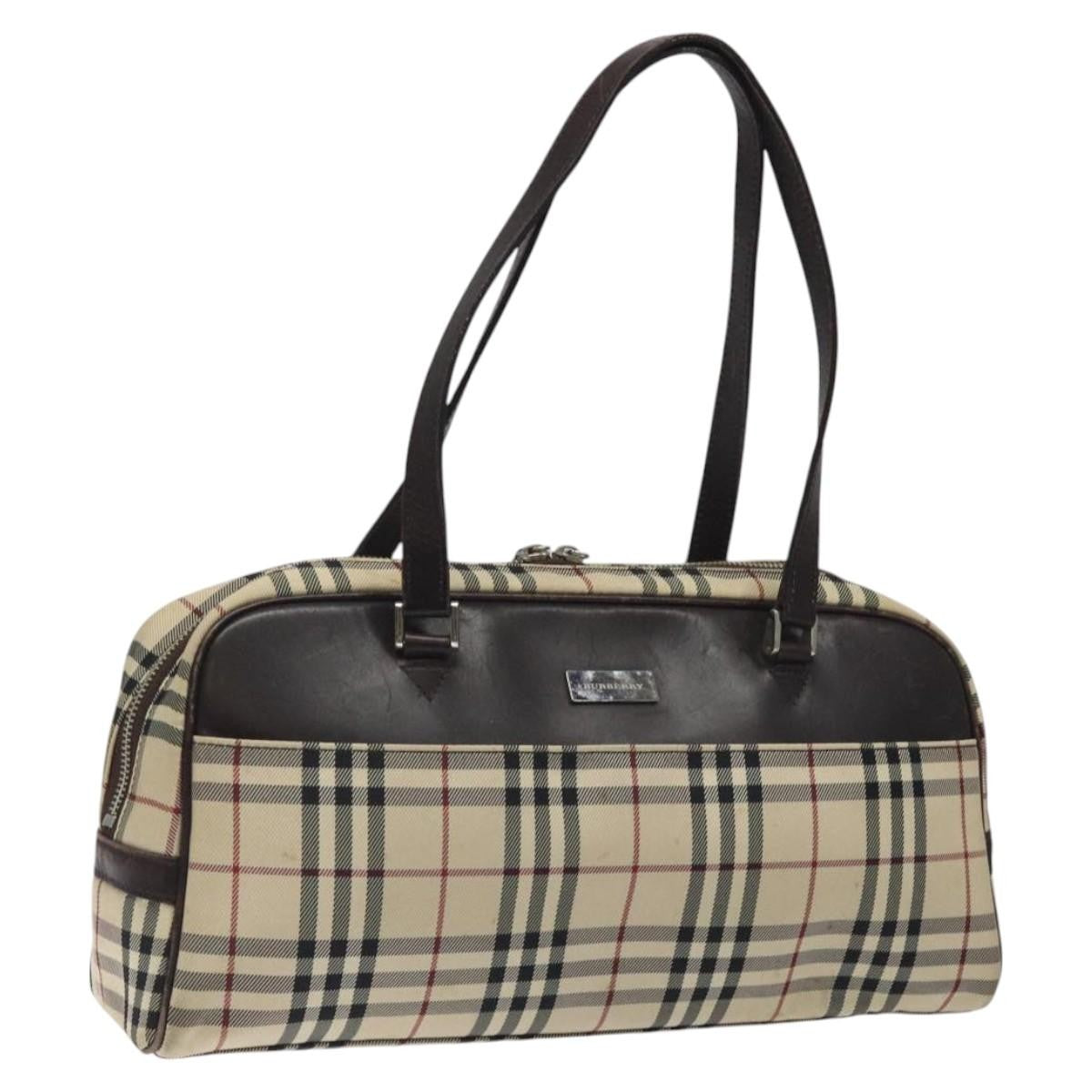 Burberry Nova Check Bowling Bag Canvas, BEIGE, NYLON, Bag