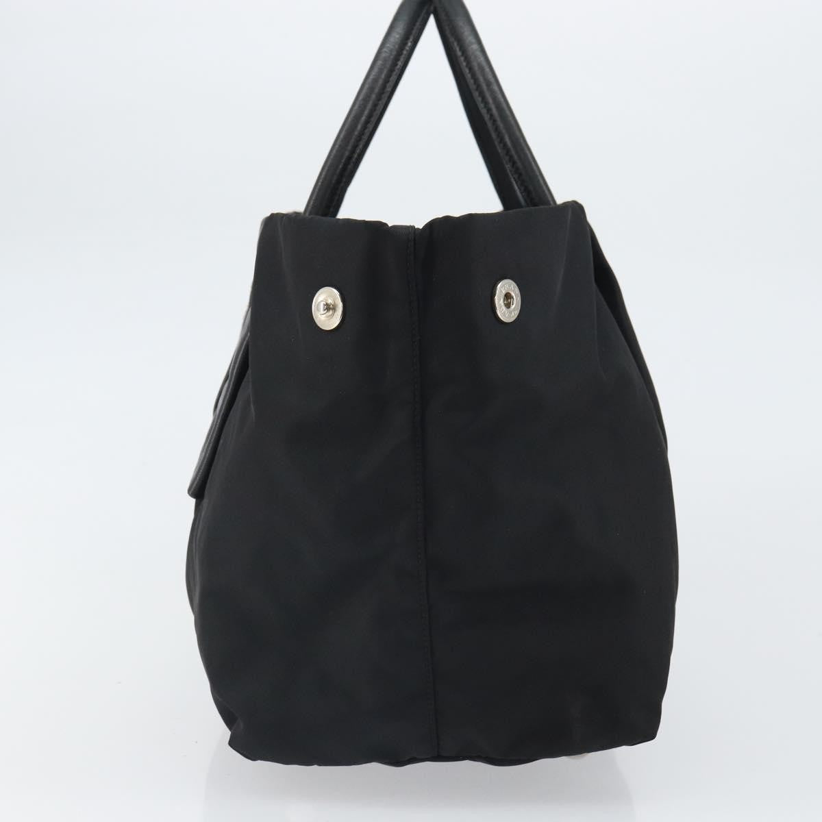 Prada Bow Tote Tessuto with Leather, Black, Nylon, Tote Bag