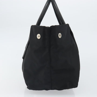 Prada Bow Tote Tessuto with Leather, Black, Nylon, Tote Bag