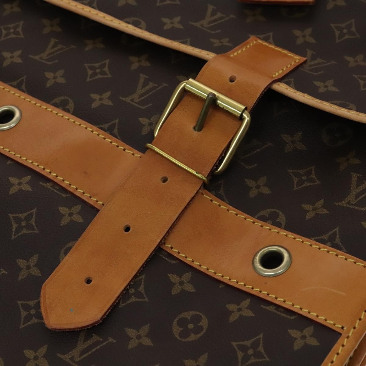 Louis Vuitton Sac Chasse Hunting Bag Monogram Canvas, BROWN, CANVAS, Travel bag