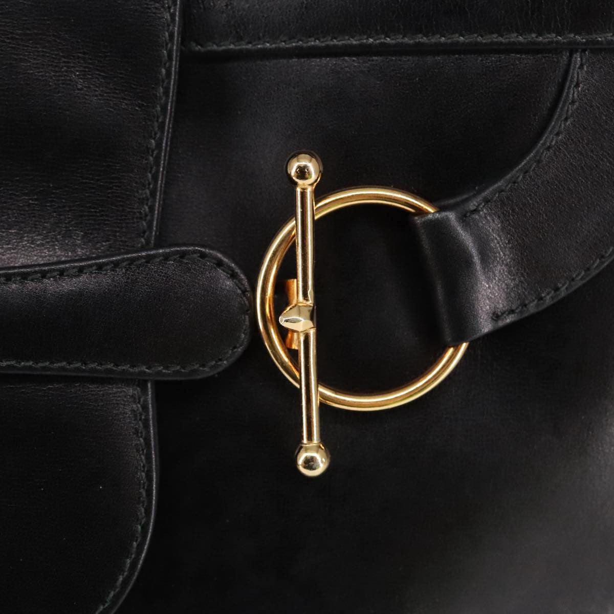 Gucci Vintage Shoulder Bag Leather, BLACK, LEATHER, Shoulder bag