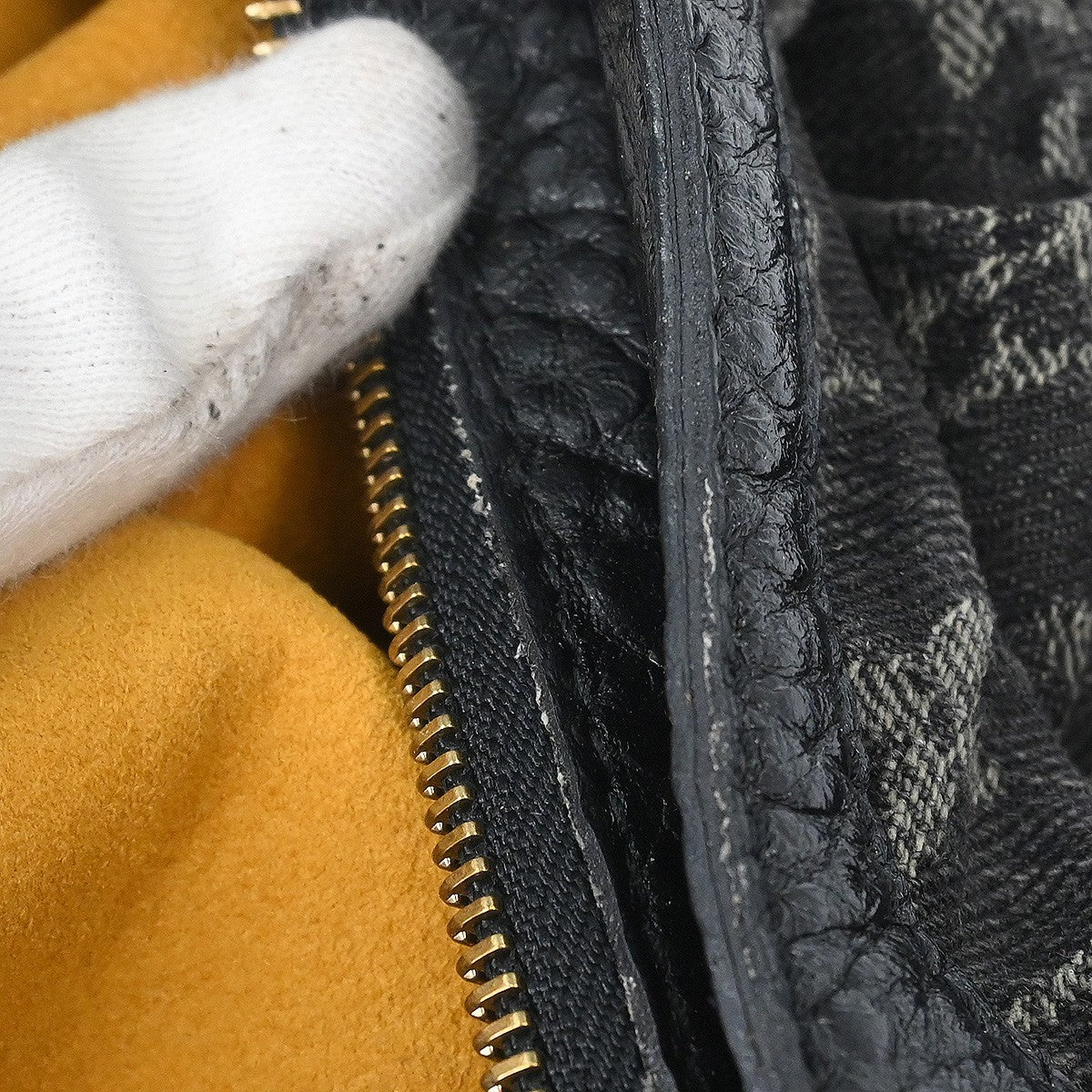 Louis Vuitton XS Hobo Denim, BLACK, DENIM_JEANS, Shoulder bag
