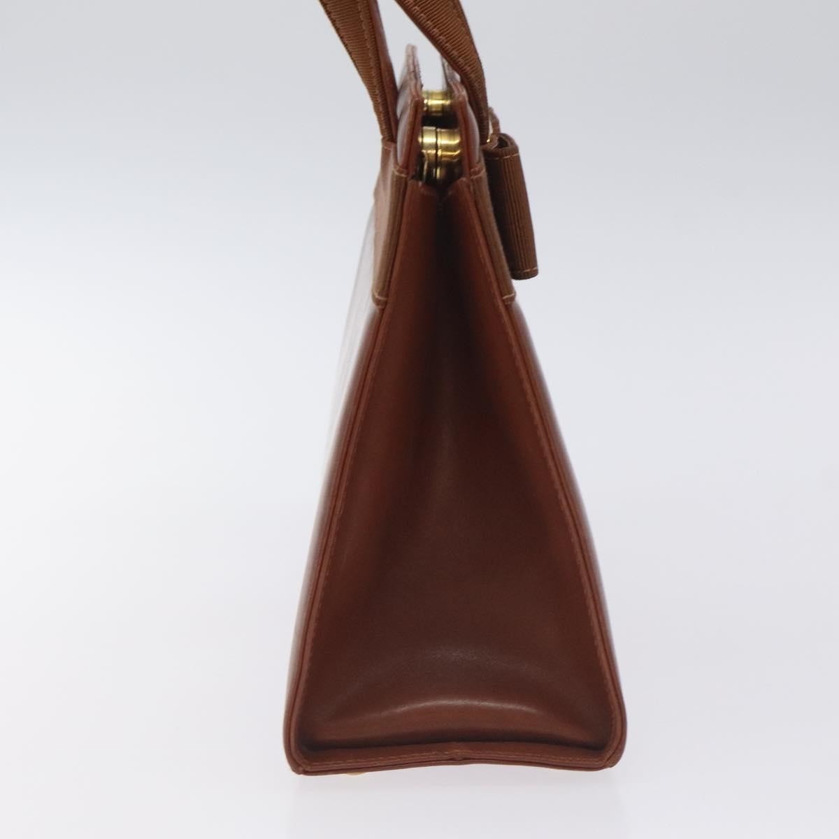 Salvatore Ferragamo Convertible Vara Bow Tote Leather, BROWN, LEATHER, Handbag