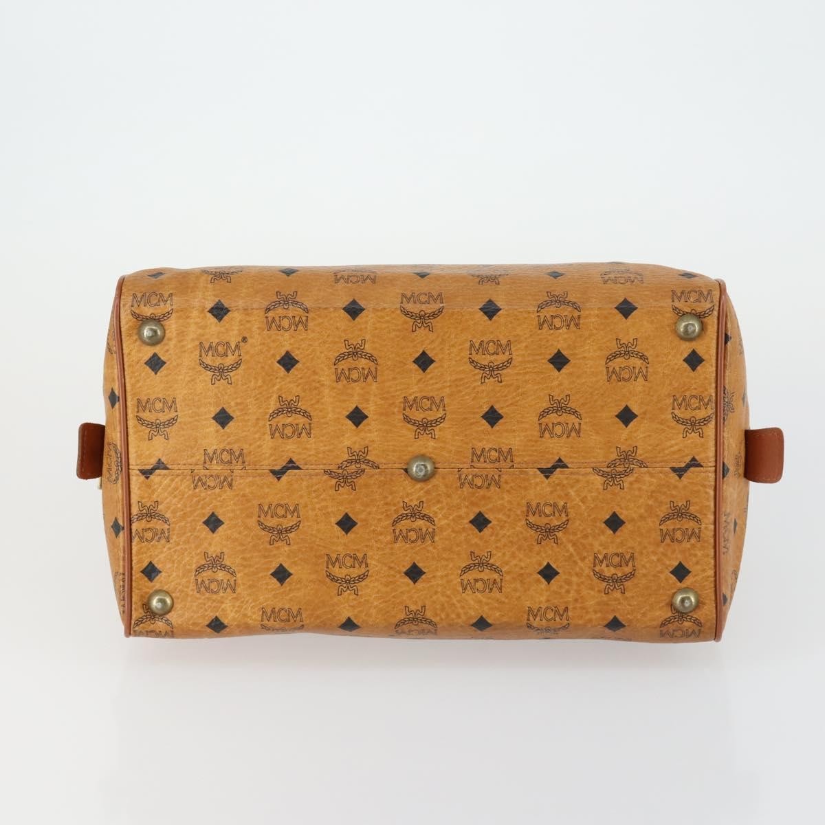 MCM Visetos logogramme Handbag Canvas and Leather, BROWN, CANVAS, Handbag