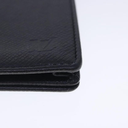 Louis Vuitton Porte Cartes Wallet Taiga Leather, BLACK, LEATHER, Wallets