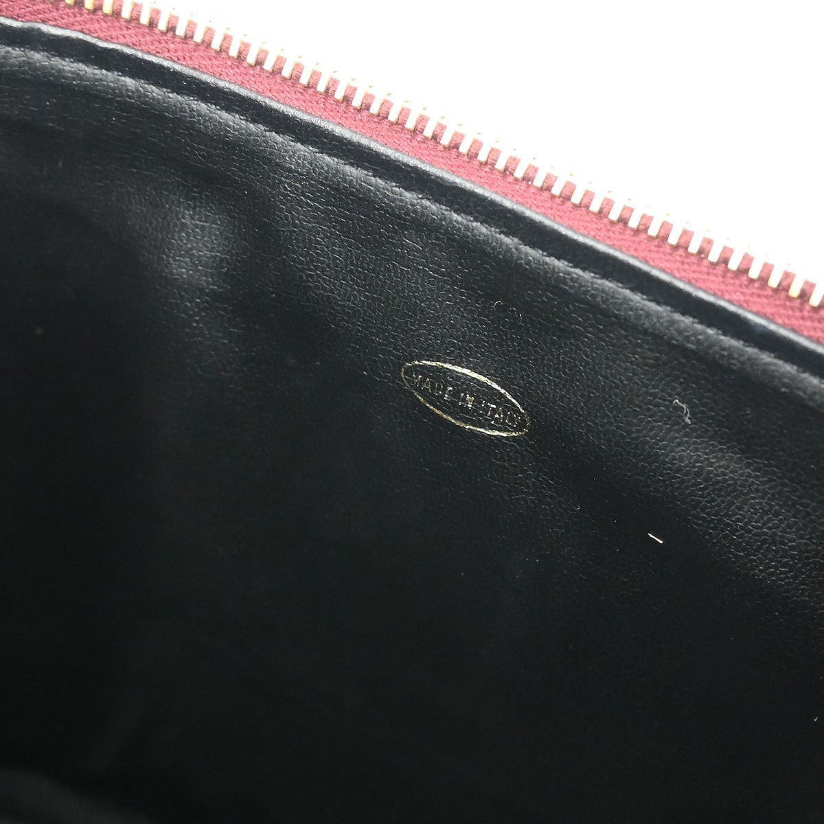 Chanel Vintage Timeless Cosmetic Case Caviar, BURGUNDY, LEATHER, Handbag