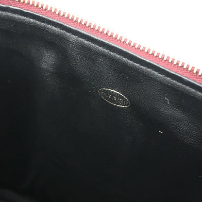 Chanel Vintage Timeless Cosmetic Case Caviar, BURGUNDY, LEATHER, Handbag