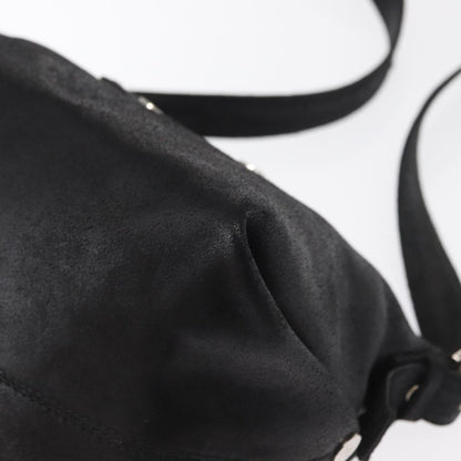 Celine Vintage Shoulder Bag Leather, BLACK, LEATHER, Shoulder bag
