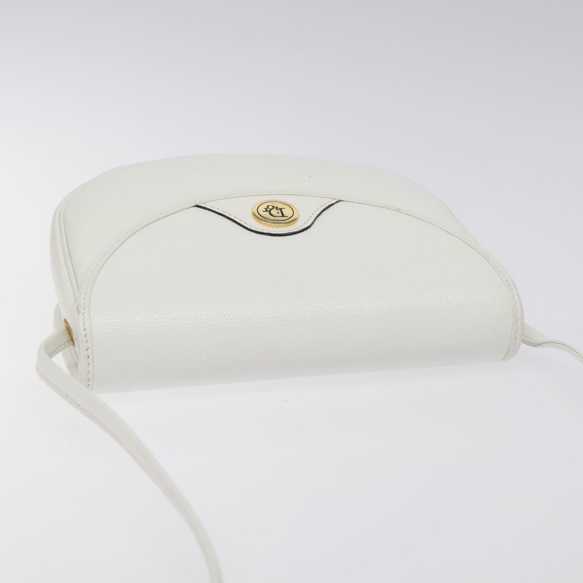 Christian Dior Flap Shoulder Bag Leather, WHITE, LEATHER, Shoulder bag