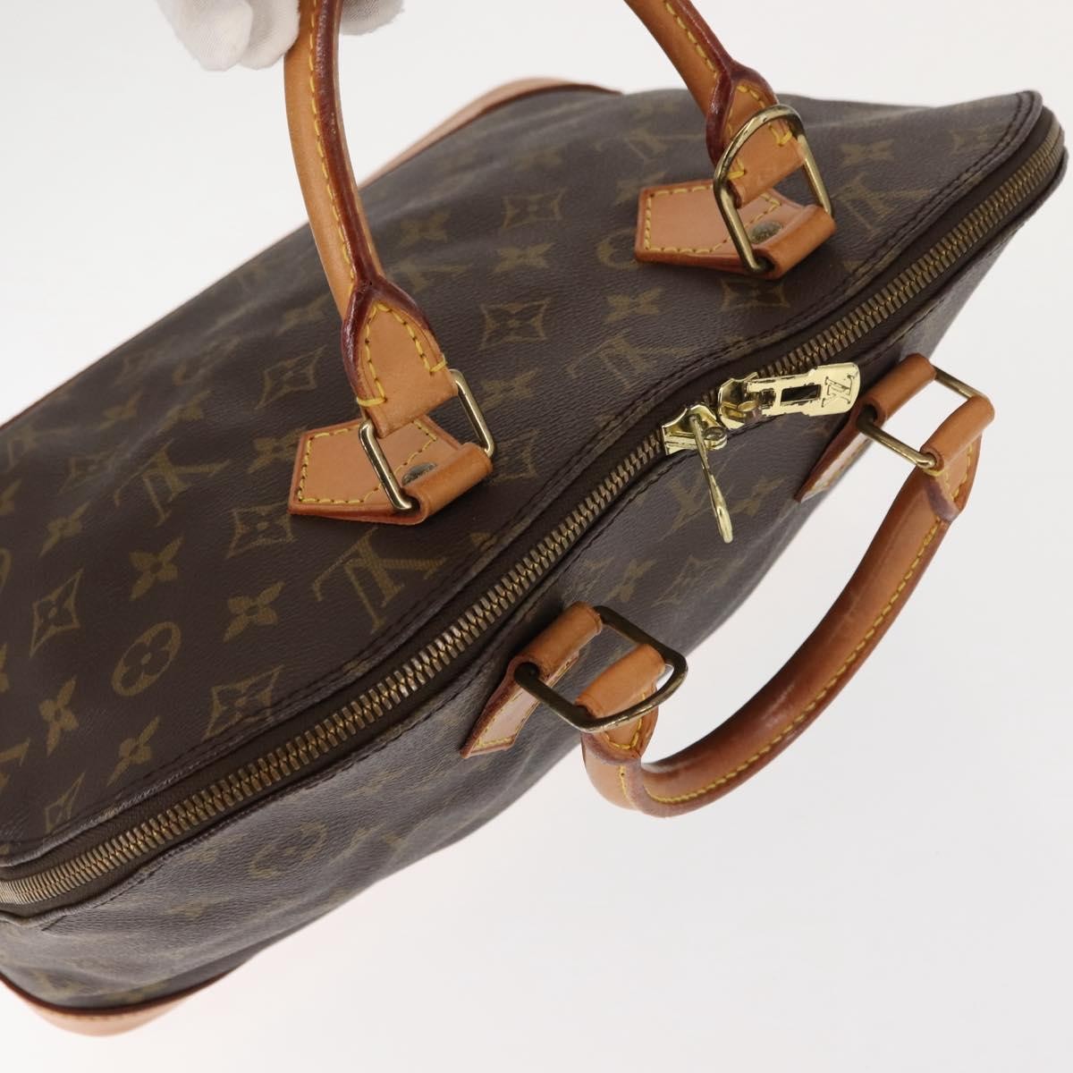 Louis Vuitton Alma Handbag Monogram Canvas, BROWN, CANVAS, Handbag
