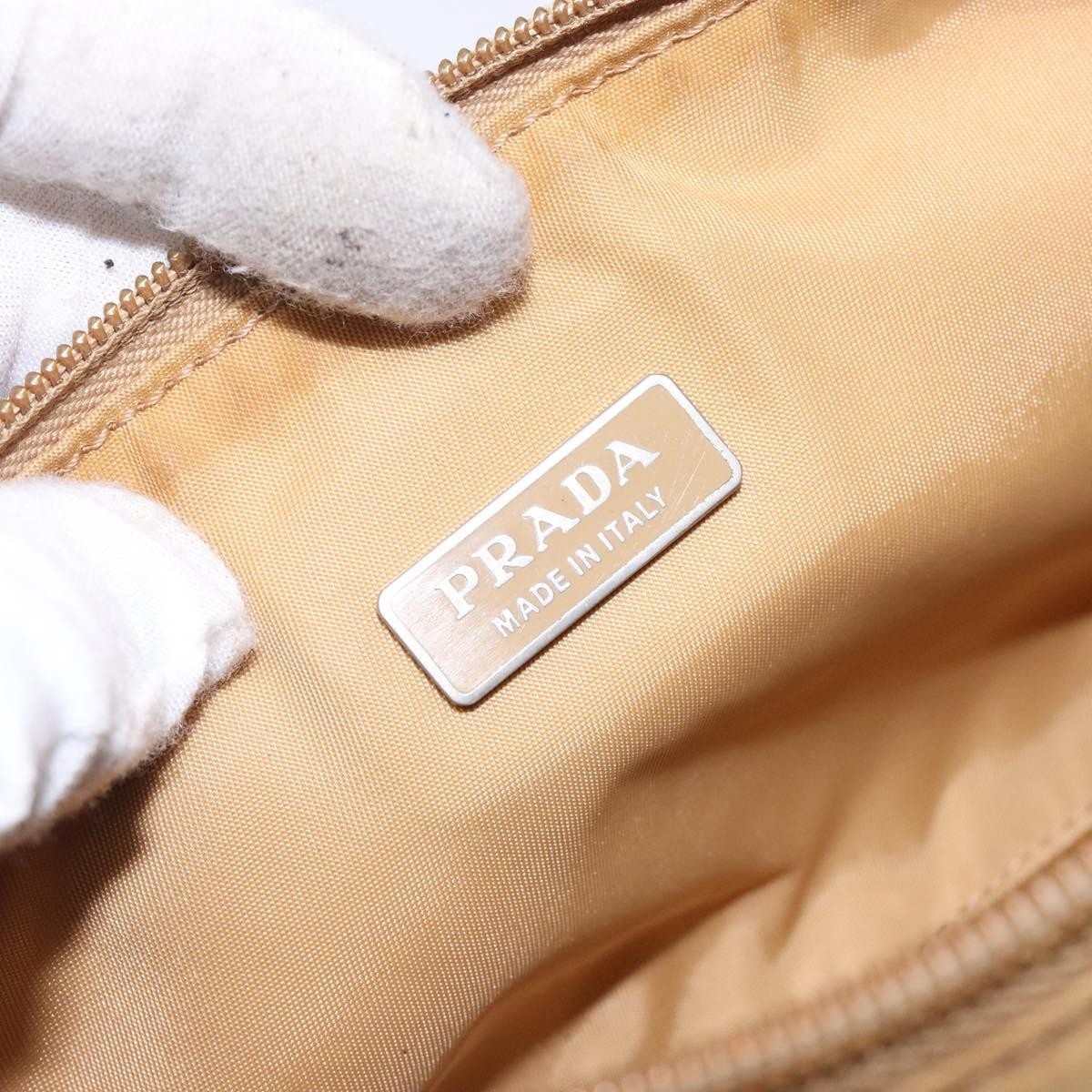Prada Pochette Shoulder Bag Tessuto, BEIGE, NYLON, Clutche & pouche