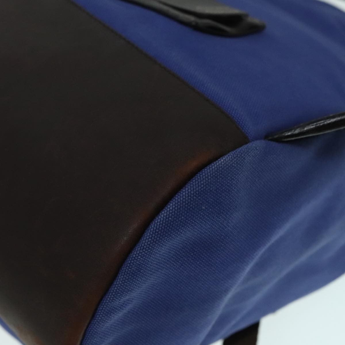 Prada Logo Backpack Canvas, BLUE, CANVAS, Backpack