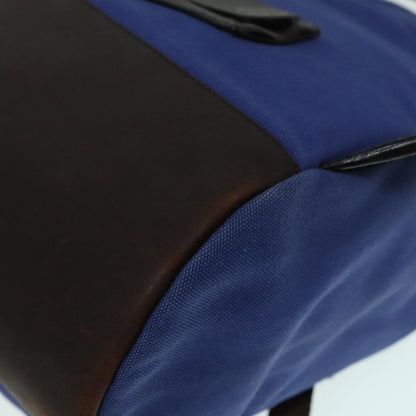 Prada Logo Backpack Canvas, BLUE, CANVAS, Backpack