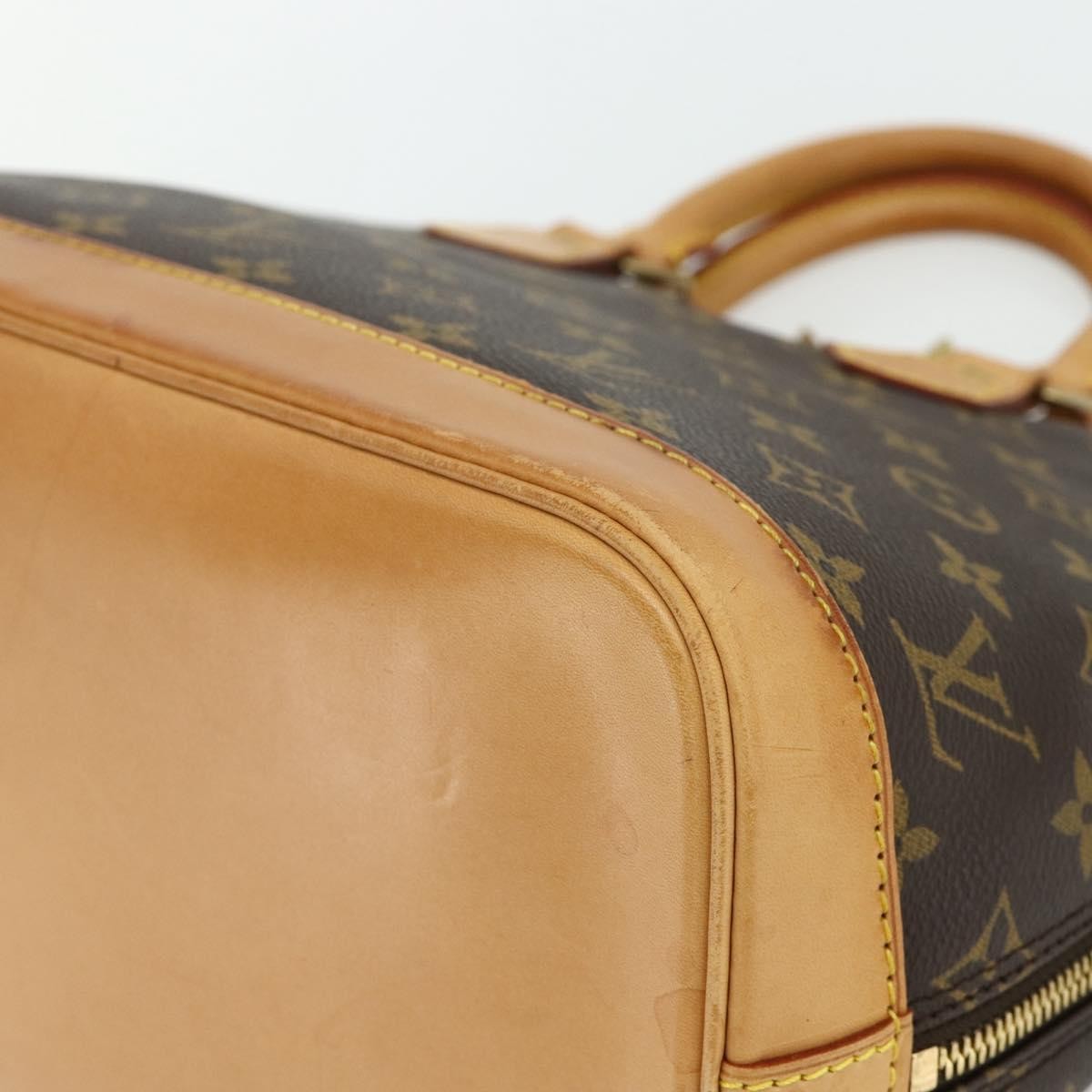 Louis Vuitton Alma Handbag Monogram Canvas, Brown, Canvas, Handbag