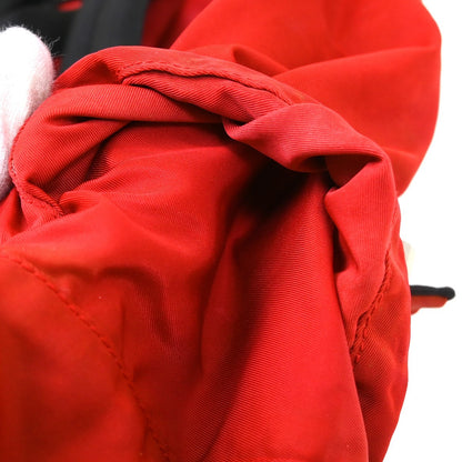 Prada Double Buckle Backpack Tessuto, Red, Nylon, Backpack