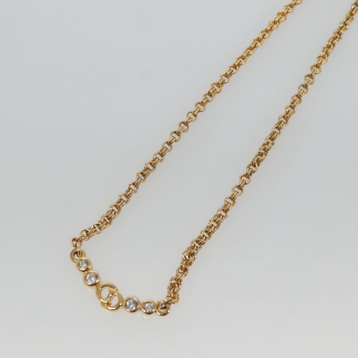 Christian Dior CD Pendant Necklace Gold-plated, GOLD, METAL, Necklace