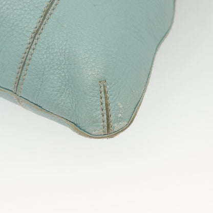 Bottega Veneta Front Zip Hobo Leather, BLUE, LEATHER, Handbag