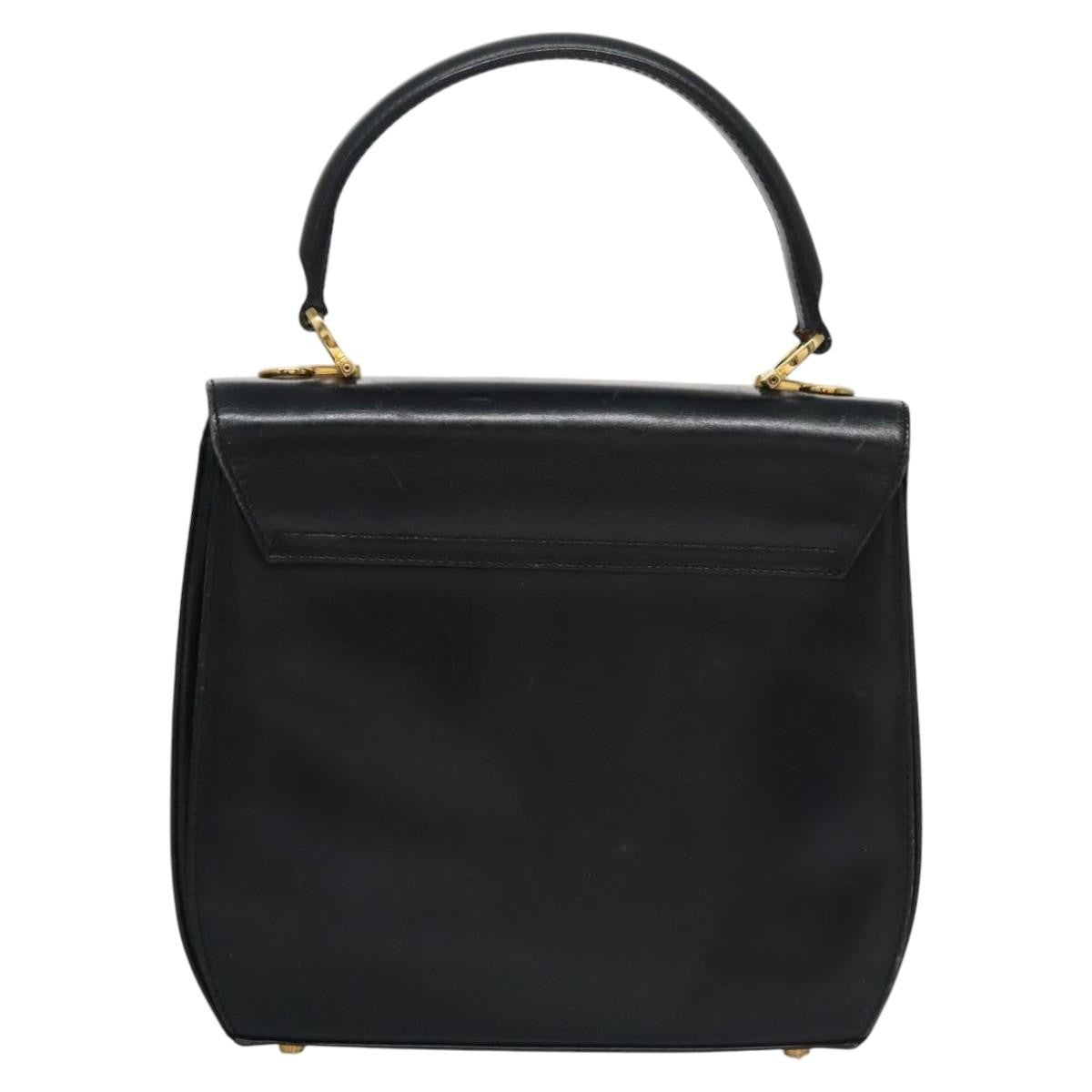 Salvatore Ferragamo Gancini Convertible Top Handle Bag Leather, BLACK, LEATHER, Handbag