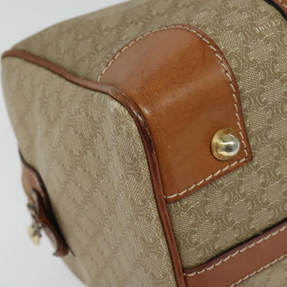 Celine Vintage Duffle Bag Macadam Coated Canvas, BEIGE, CANVAS, Travel bag
