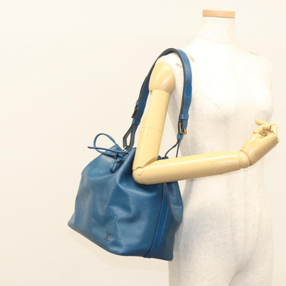 Louis Vuitton Petit Noe Handbag Epi Leather, BLUE, LEATHER, Shoulder bag