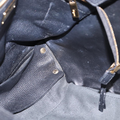 Salvatore Ferragamo Amy Tote Pebbled Leather, BLACK, LEATHER, Tote bag