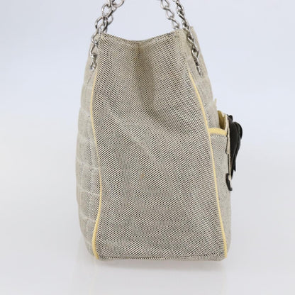 Chanel Camellia No.5 Tote Canvas, GRAY, CANVAS, Tote bag