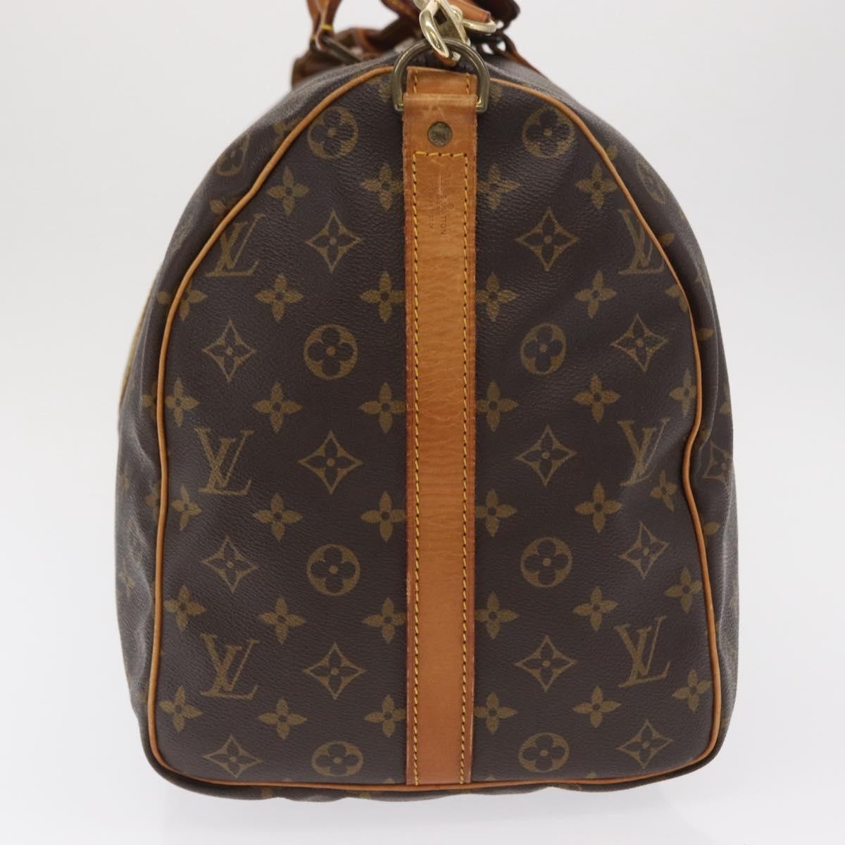 Louis Vuitton Keepall Bandouliere Bag Monogram Canvas, BROWN, CANVAS, Travel bag