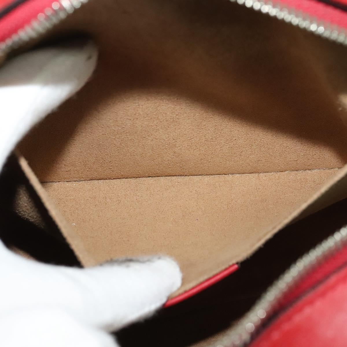 Gucci Chain Crossbody Bag Arabesque GG Coated Canvas with Leather, RED, LEATHER, Shoulder bag