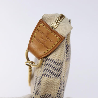 Louis Vuitton Pochette Accessoires Damier, WHITE, CANVAS, Clutche & pouche