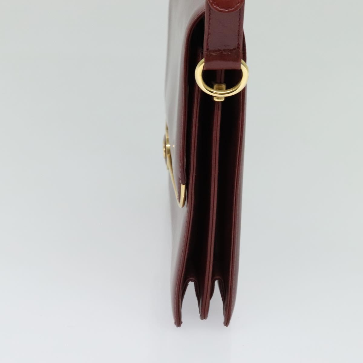 Bally Vintage Shoulder Bag Leather, BURGUNDY, LEATHER, Shoulder bag