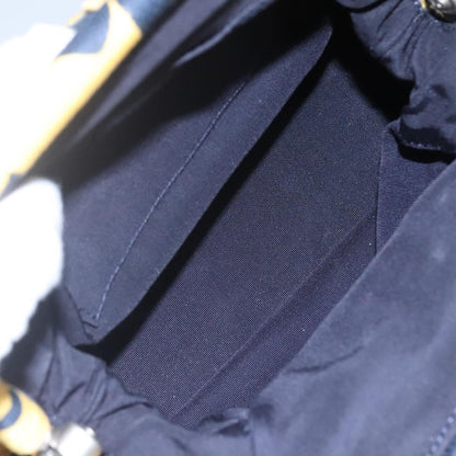 Chanel Vintage Frame Shoulder Bag Printed Canvas, YELLOW, CANVAS, Shoulder bag