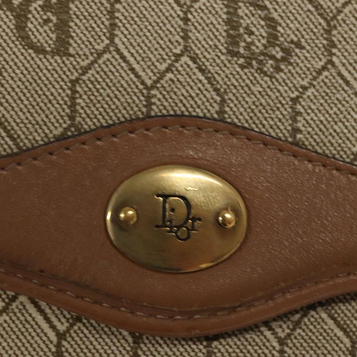 Christian Dior Vintage Honeycomb Handbag Canvas Leather, BEIGE, CANVAS, Handbag