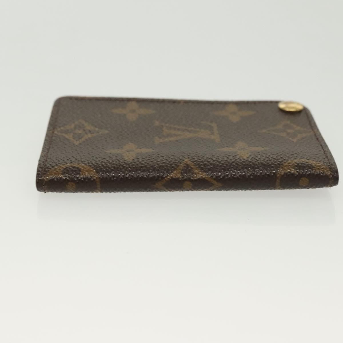 Louis Vuitton Porte Cartes Pression Card Case Monogram Canvas, BROWN, CANVAS, Card Holders
