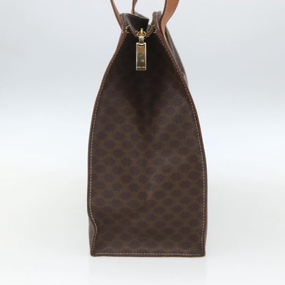 Celine Vintage Macadam Tote bag Canvas and Leather, BROWN, CANVAS, Tote bag