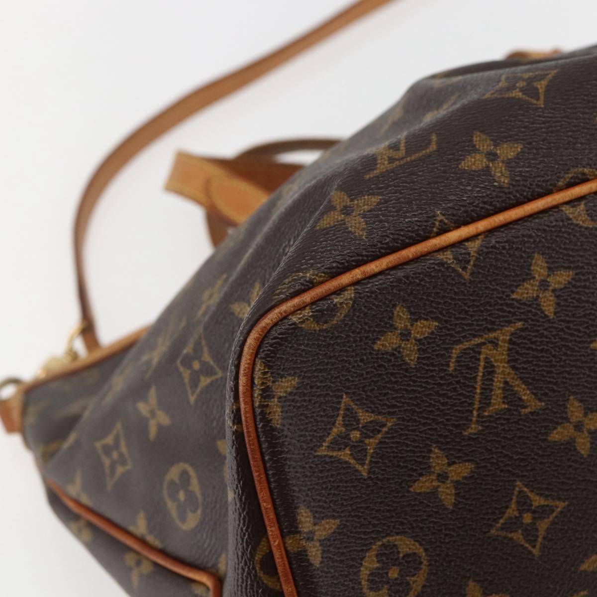 Louis Vuitton Palermo Handbag Monogram Canvas, BROWN, CANVAS, Tote bag