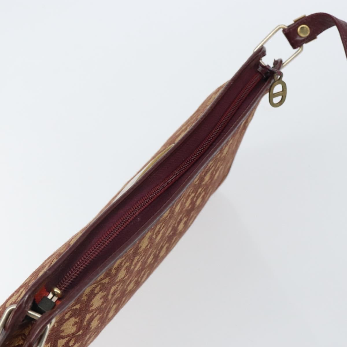 Christian Dior Vintage Trotter Shoulder Bag Canvas, RED, CANVAS, Shoulder bag
