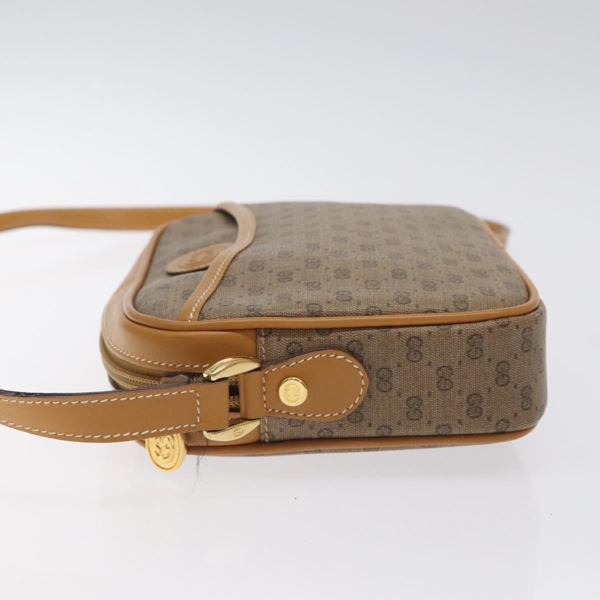 Gucci Zip Pouch GG Canvas, BEIGE, PVC, Shoulder bag
