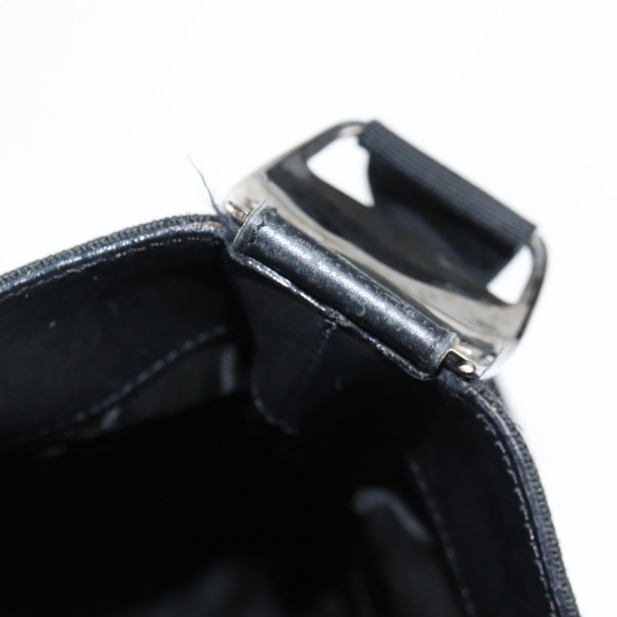 Salvatore Ferragamo Vala Shoulder Bag Nylon, BLACK, CANVAS, Shoulder bag