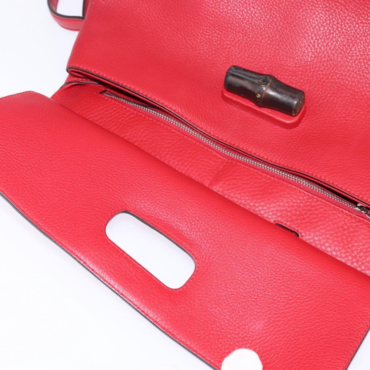 Gucci Bamboo Daily Top Handle Bag Leather, RED, LEATHER, Handbag