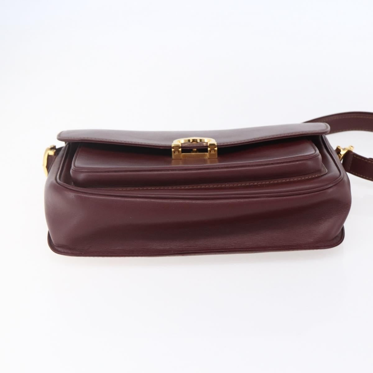 cartier Must de Cartier Shoulder Bag Leather, BURGUNDY, LEATHER, Shoulder bag