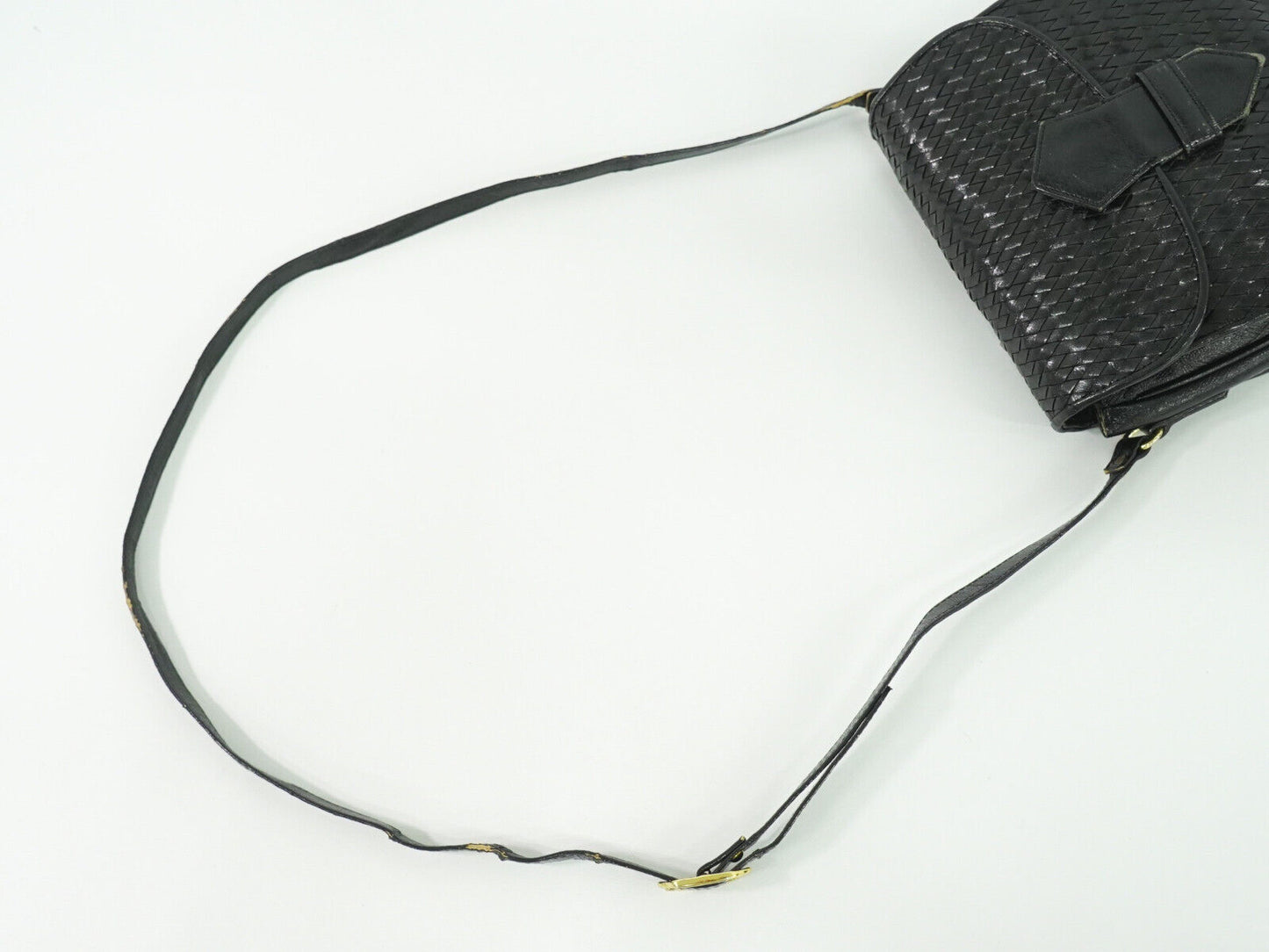 Saint Laurent Vintage Flap Crossbody Bag Leather, BLACK, LEATHER, Crossbody bag