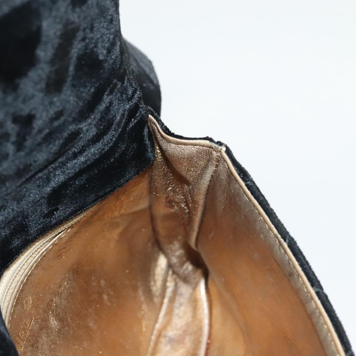 Chanel Vintage CC Flap Waist Bag Quilted Leather, BLACK, VELVET, Handbag