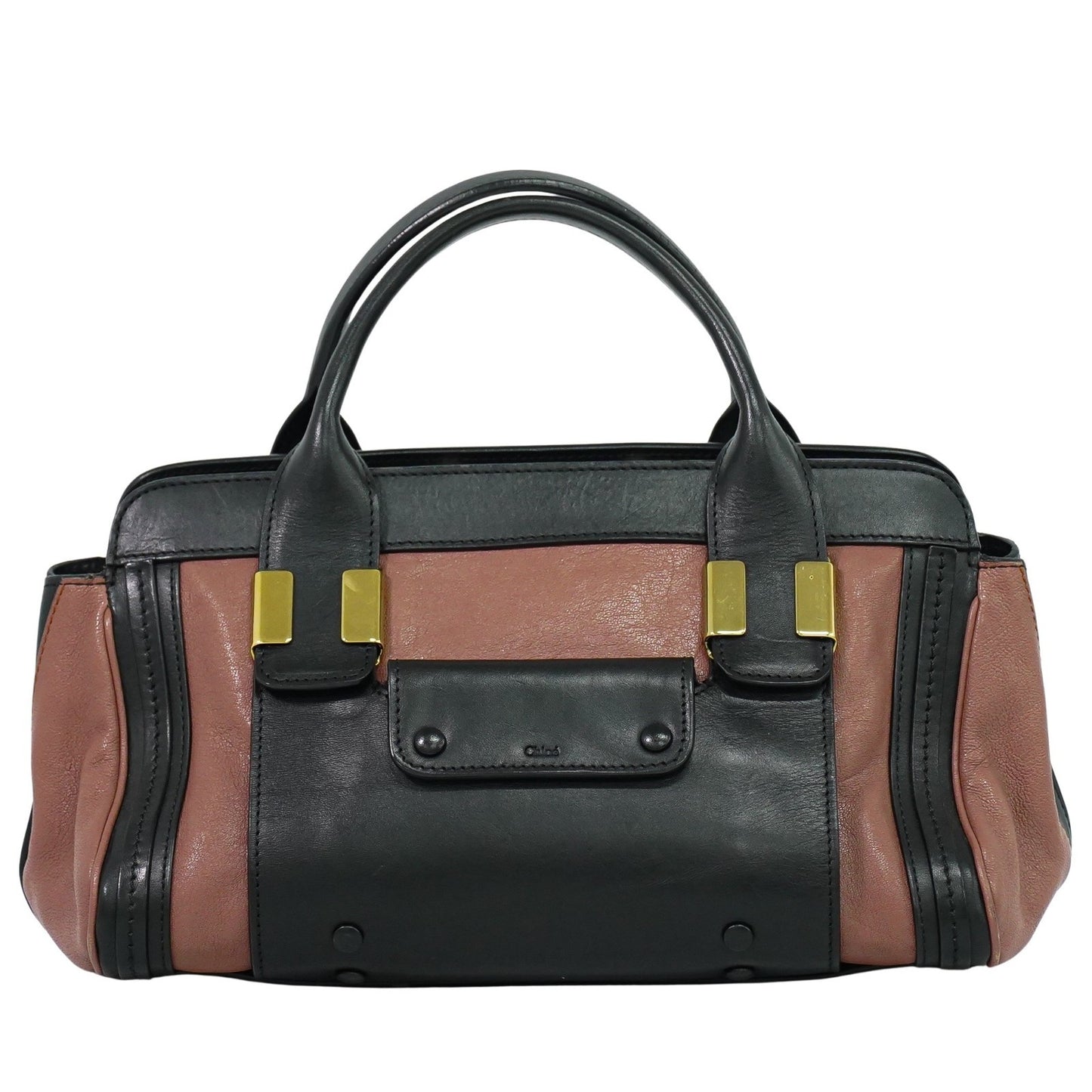 Chloe Alice Satchel Leather, PINK, LEATHER, Handbag