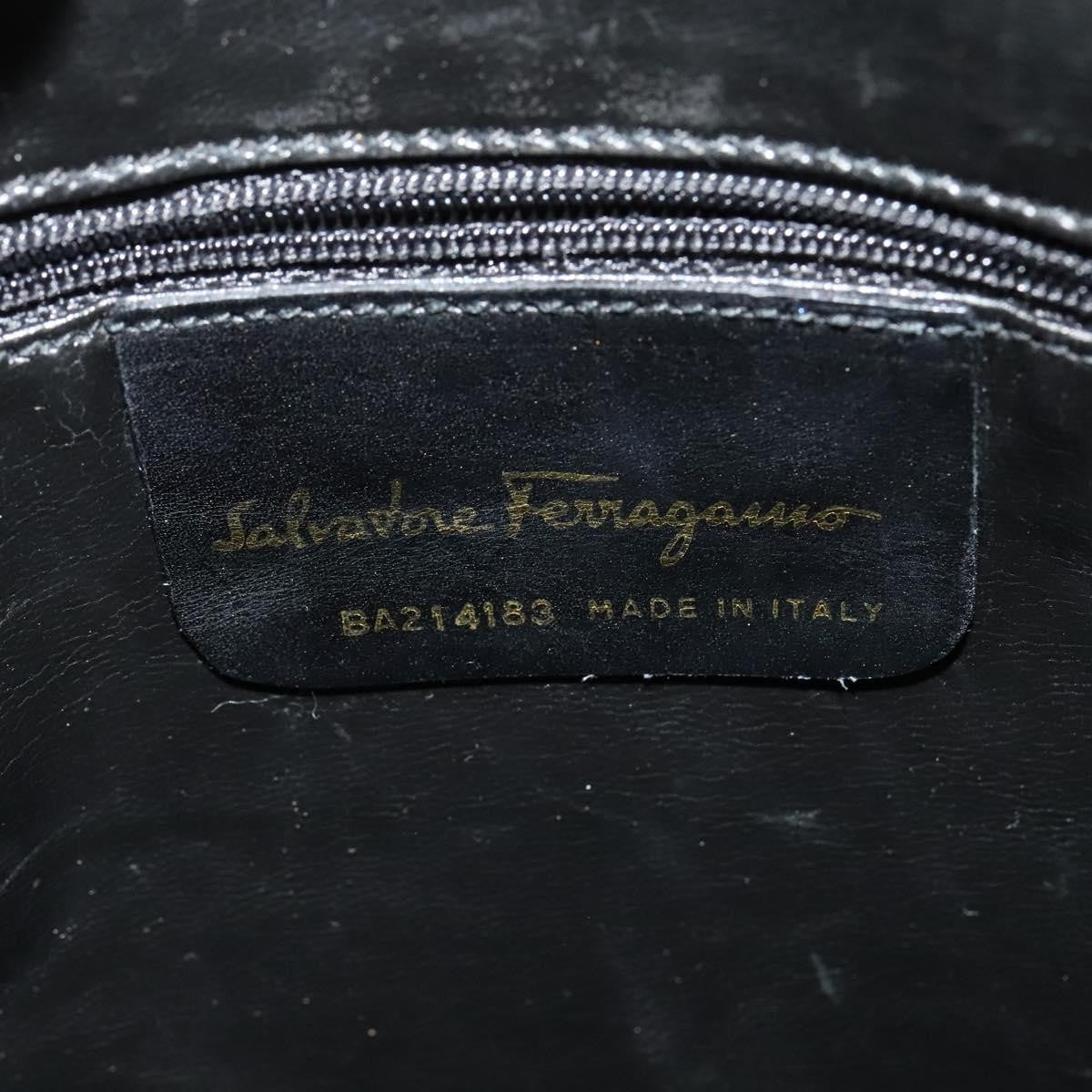 Salvatore Ferragamo Vala Shoulder Bag Leather, BLACK, LEATHER, Shoulder bag