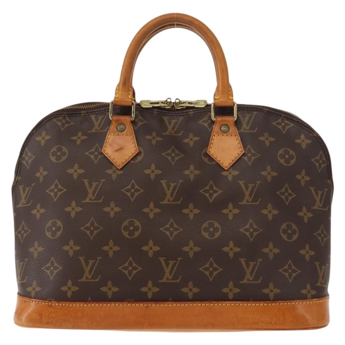 Louis Vuitton Vintage Alma Handbag Monogram Canvas, BROWN, CANVAS, Handbag