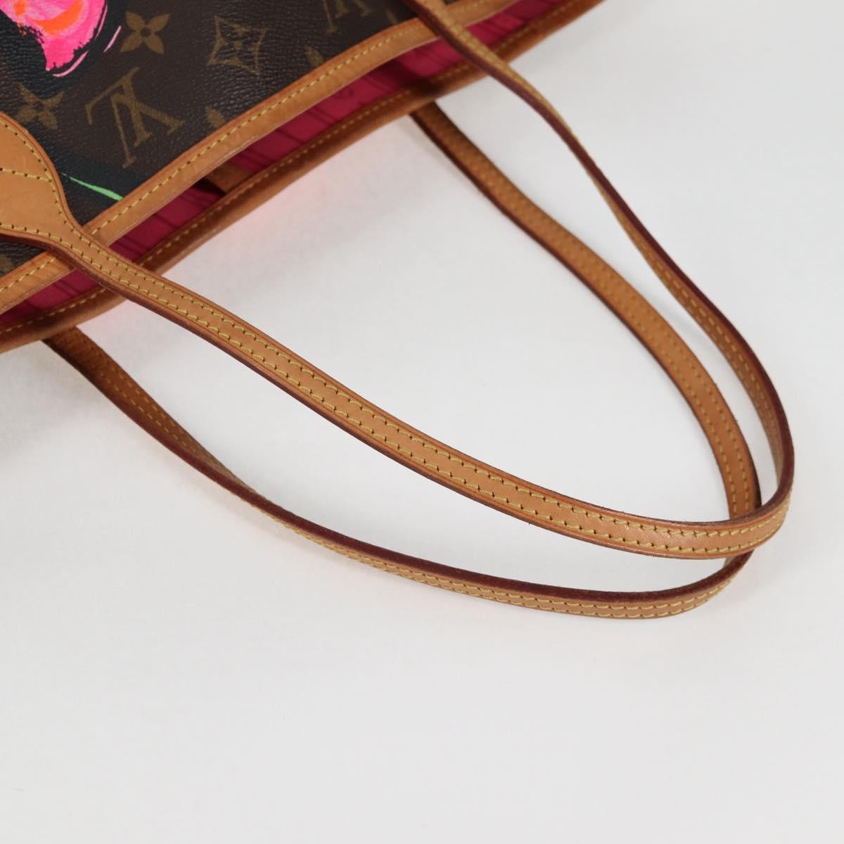 Louis Vuitton Neverfull Tote Limited Edition Monogram Roses, BROWN, CANVAS, Tote bag