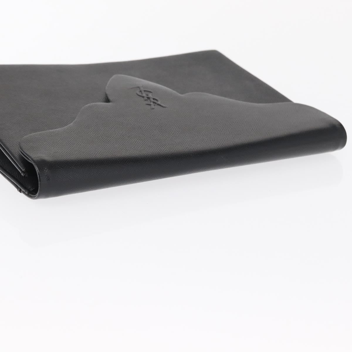 Saint Laurent Vintage Pouch Leather, BLACK, LEATHER, Clutche & pouche
